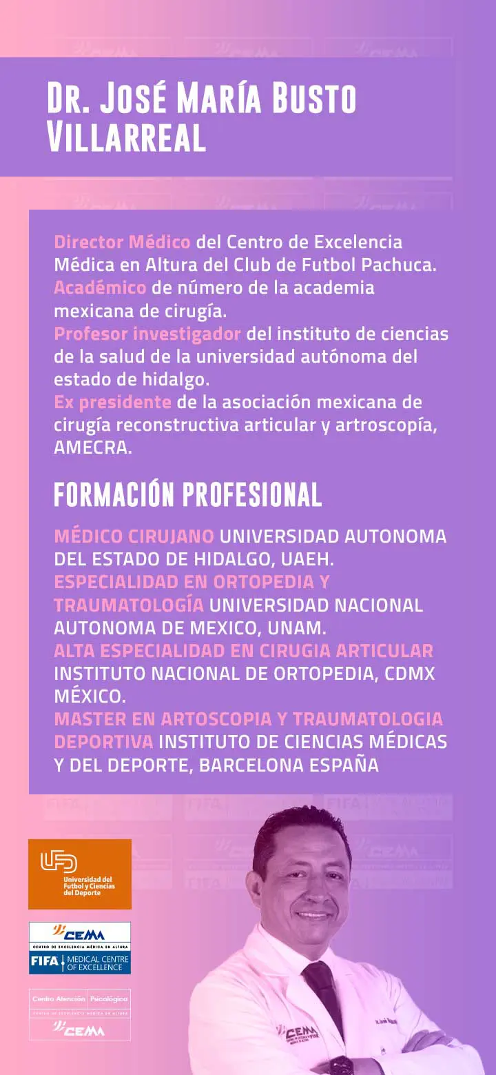 Especialista en rodillas, Dr. José María Busto Villarreal, Ortopedista