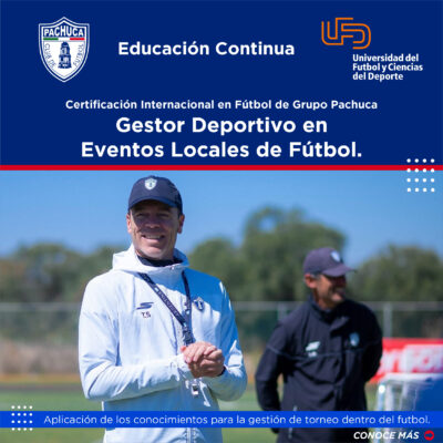 Gestor deportivo en eventos locales de fútbol